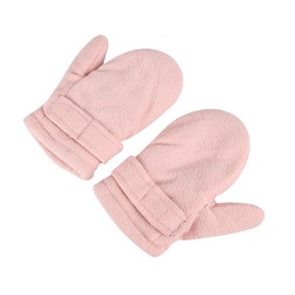 Kids Winter Thermal Gloves Toddler Polar Fleece Thick Warm Mittens Soft Cotton Wool Lined Gloves Windproof Snow Ski Gloves with Adjustable Wrist Strap for Boys Girls Outdoor Activities Age 4-7