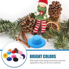 JOINPAYA 12pcs Mini Hat Toys Decorative Small Hat Small Cloth Hat Mini Gentleman Hat Miniature Dollhouse Hat Mini House Hat Decoration Simulated Mini Hat Bright Color Hat Cloth Gentleman Hat
