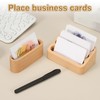 PATIKIL Business Card Holder for Desk, 2 Pack 3 Grids