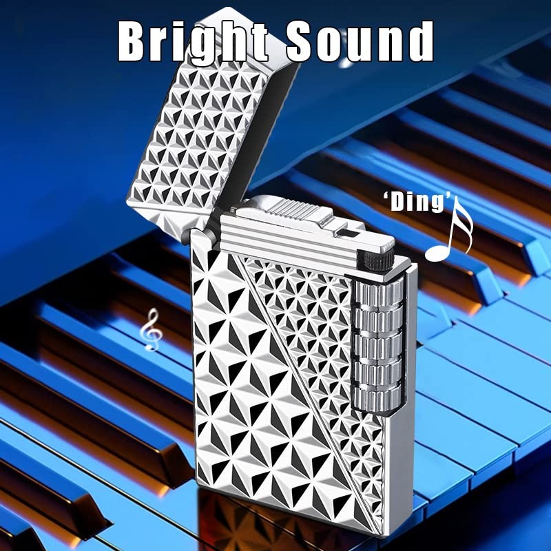 Soft Flame Metal Traditional Cigar Butane Lighter With Adjustable Flame