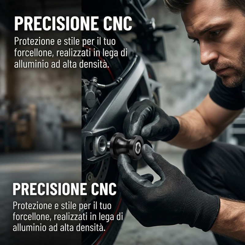 Leiwee Cavalletto Moto Posteriore, Nottolini Cavalletto Moto in Alluminio CNC