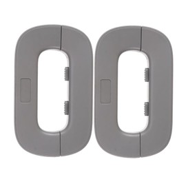 WADY 2 Piezas bloqueo del refrigerador cerraduras de la puerta del refrigerador gabinete de bebé cerradura del refrigerador candado protector cerraduras anti-pellizcos cerrar niño (Gris)
