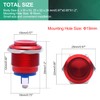 Twidec/19mm Push Button Waterproof Red Metal Shell Momentary Raised Top