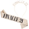 "Finally 21" Sash & Rhinestone Headband Set - 21st Birthday