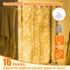 SINAMER Warm White Curtain Light for Bedroom, 300 LED 9.8ft