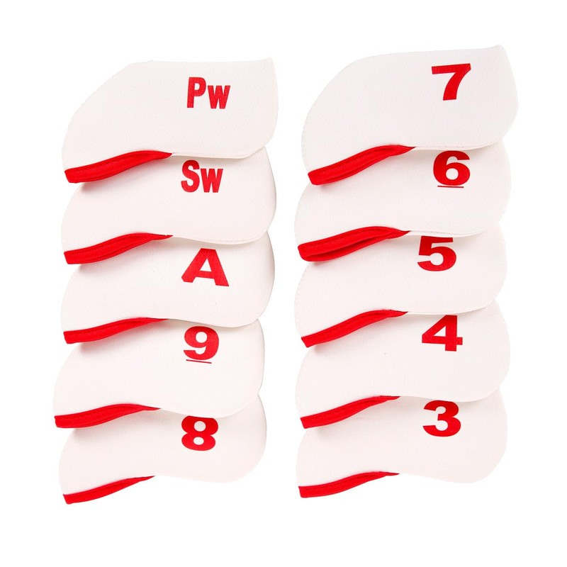 Golf Club Iron Head Covers 10 Piece Set Headcover Protector