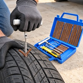 Car Tire Repair Kit 28-Piece – Puncture Repair Tools for Cars, Motorcycles, Bikes & Trucks