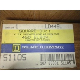 Square D LD445L, 45 Degree Elbow, 4x4" Combination Hinge and Screw Cover