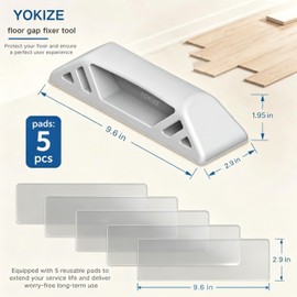 YOKIZE Updated Version Floor Gap Fixer Tool-LVP Installation Kit-Includes 5 Sheets Reusable Pads | Simple Operation & Floor Protection | Fits Mainstream Wood/Vinyl & Most Regular Textured Floors