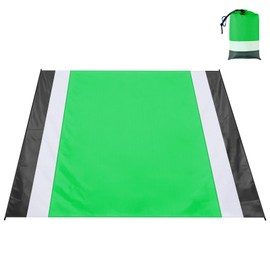 Sarsumir Beach Blanket Picnic Blanket 200 x210cm Extra Large Beach Mat Sandproof Waterproof for 5-8 People Foldable Lightweight Camping Mat for Outdoor Beach Park Hiking, Green