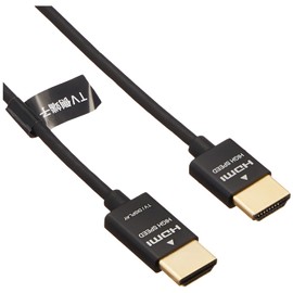 BUFFALO BSHD3S30BK HDMI Cable, Slim Type, 9.9 ft (3.0 m)