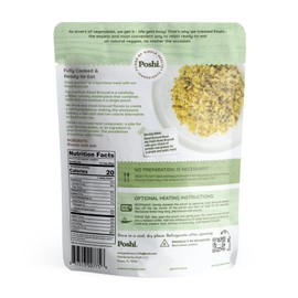 POSHI Riced Broccoli | All Natural, Fully Cooked, Ready to Eat, Non-GMO, Low Calorie + Carb, Gluten Free, Vegetable Rice, Meals, On The Go, Plant-Based, Healthy, Veggies (7oz, 6 Pack)
