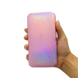 Glamne Manicure Pedicure Set Tools Professional Stainless Steel Nail Care Kits with Holographic Travel Case(Pink)