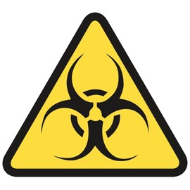 Samunshi® Warning Triangle Biohazard Sticker 15 x 13.1 cm Multi-Coloured