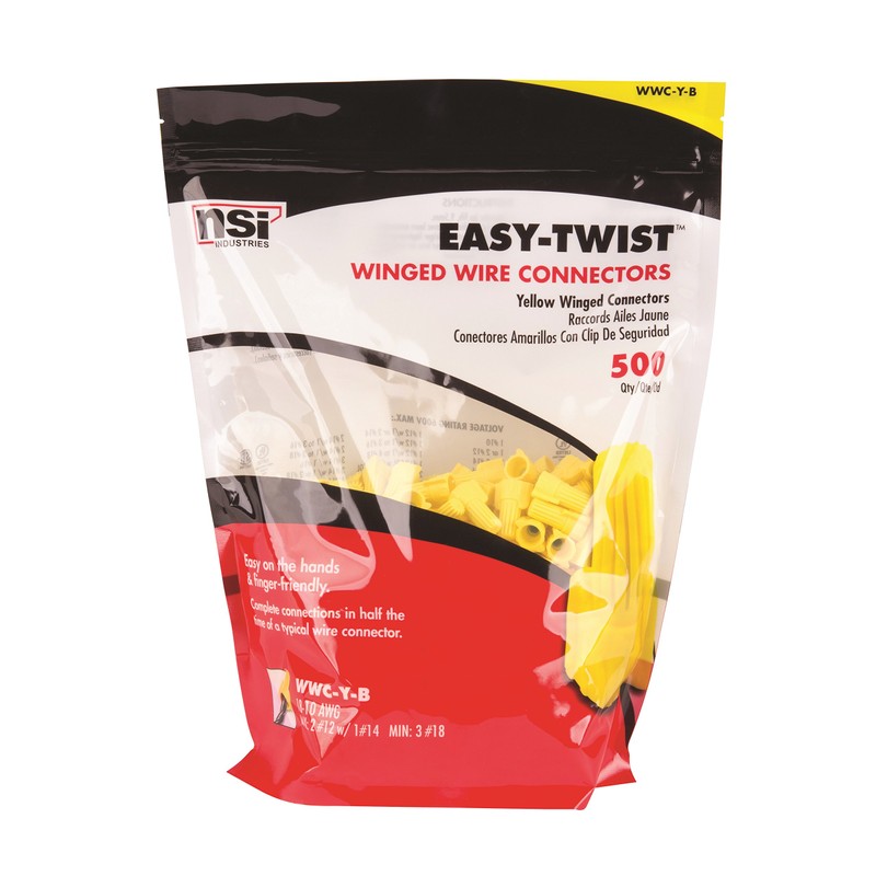 Easy-Twist Winged Wire Connector with Header, Standard Type, 18-10 AWG