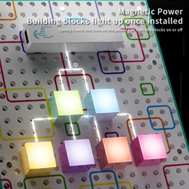 ZLWENA Magnetic Light-Up Building Blocks Set - Magnetic Geometric Building Blocks for Kids, STEM Educational Toys Montessori Sensory Magnet Toys for Toddlers, Gifts for 3 4 5 6 Years Old Girls Boys