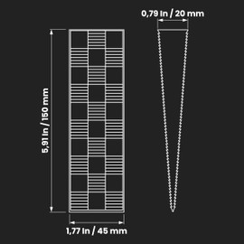 Repa Market Ridged Plastic Building Wedges - Shims for Leveling - 5.90" x 1.77" Inch/Pack of 20 - Construction Spacers - Leveler Wobble Shim for Home Improvement - Leveling Floor, Furniture, Window
