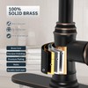BWE Solid Brass Kitchen Faucet, Oil Rubbed Bronze Kitchen Sink