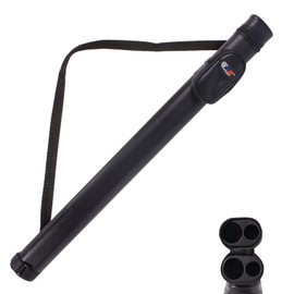 GSE Billiard Cue Cases, 1x1 Deluxe Hard Billiard Pool Cue Stick Carrying Case, Pool Billiards Accessories (Deluxe Black)