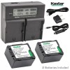 Kastar LCD Dual Charger & 2 Battery Panasonic CGR-DU07 VDR-M55