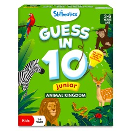 Skillmatics Card Game - Guess in 10 Junior Animals, Stocking Stuffers for Kids, Boys, Girls Who Love Board Games and Educational Toys, Travel, Gifts for Ages 3, 4, 5, 6