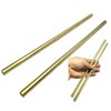 2PCS ZQToday Solid Brass Rods 3/8 x 12 Inch Brass