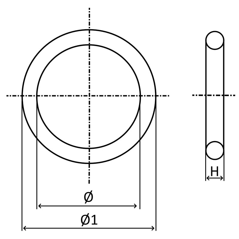 AERZETIX - Set di 20 Guarnizioni O-Ring Torico di Tenuta