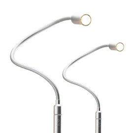 kalb Material für Möbel 3 W LED Bed Light Dimmable Reading Light Bedside Lamp Bed Lamp Reading Lamp Set of 2 Silver Grey