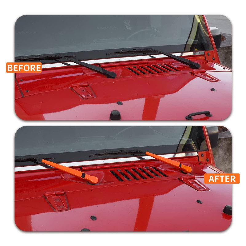 SQQP Front Window Windshield Wiper Arm & Blade Decoration Cover