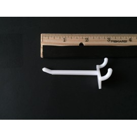 ProCraft Brand (250 Pack) 2 Inch Locking White Plastic Pegboard Peg Hooks (250 Locks, 12 Keys)