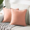 Fancy Homi Peach 26x26 Pillow Covers Set of 2, Euro