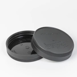 Yodecy 16 Pack Black Plastic Mason Jar Lids,8 Wide Mouth & 8 Regular Mouth, Fit Ball, Kerr and More, One-piece Lid without Silicone Ring(Black)