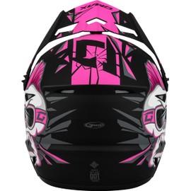 GMAX MX-46Y Unstable Helmet (Black/Pink, Youth Small) - FMVSS 218 Approved