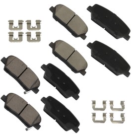 AUTOMUTO 8pcs Front & Rear Ceramic Disc Brake Pads Set D1413-8527, D1284-8524 Fit For 2010-2016 for Hyundai for Genesis Coupe