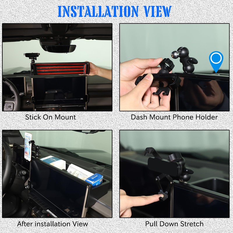 Center Console Dashboard Navigation Display Back Organizer Tray for 2024