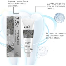 2PCS Hydroxyapatite Toothpaste, Deep Cleansing Toothpaste, Advanced Enamel Protection, Gentle and Effective Formula, Fresh Mint Flavor, for Sensitive Teeth (120g)