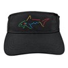 Greg Norman Men's Shark Logo Sports Visor (One Size, Black)