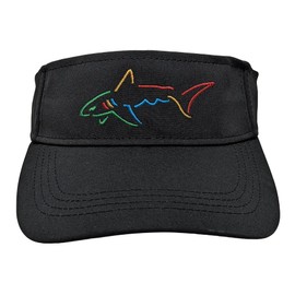 Greg Norman Men's Shark Logo Sports Visor (One Size, Black)