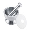 Stainless Steel Mortar Pestle Beans Garlic Spices Foodstuffs Grinder Kitchen