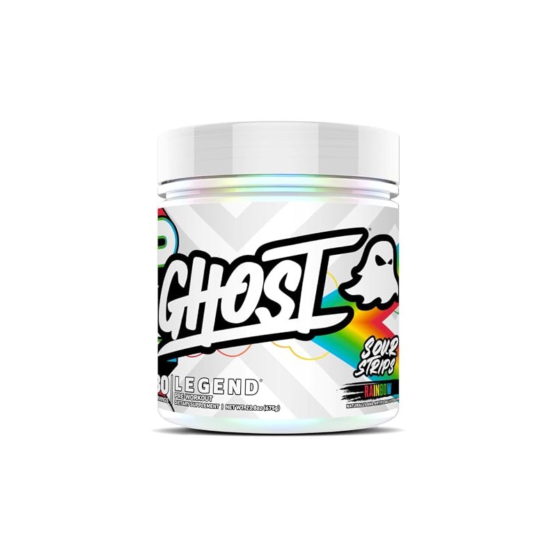 GHOST Legend Polvo Pre-Entrenamiento, Sour Strips - 30 Porciones –
