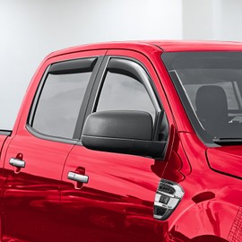 Voron Glass in-Channel Extra Durable Rain Guards for Trucks Ford Ranger 2019-2023 SuperCrew, Window Deflectors, Vent Window Visors, 4 Pieces - 220160