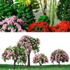 ANCLLO 25pcs Model Trees Model Trains Scenery 6.5cm Cherry Blossom