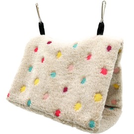 Parrot Hammock Hanging Cage, Bird Nest, Pet Bird Nest, Winter Nest House or Cage Toy, Plush Bird Hut for Small Animals, Hanging House, Bed, Swing, Rat, Ferret, Hamster (S)