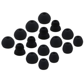 ALXCD Replacement Eartips Silicone Earbuds Buds Set Compatible with Powerbeats Pro, 8 Pairs S/M/L/D 4 Sizes Soft Silicone Earbuds Tips, Compatible with Powerbeats Pro Headphones PB Pro (Black)