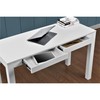 Ameriwood Home Large Parsons 2-Drawer Computer Desk, White