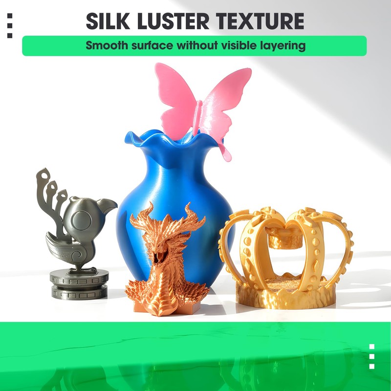 Silk PLA Filament Gold Silky Shiny 3D Printing PLA Filament