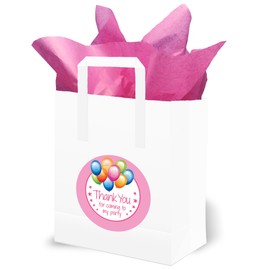 Party Bags - Thank you for Coming to my Party (Pack 10) (Balloons - Pink)