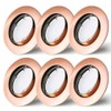 NCC-Licht Set of 6 Recessed Spotlights Brushed Copper Diameter 68