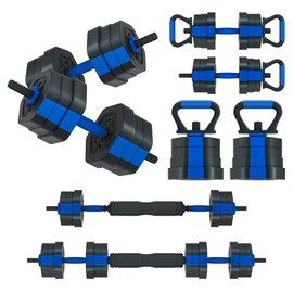 VIVITORY Dumbbell Sets Adjustable Weights, Free Weights Dumbbells Set with Connector, Non-Rolling Adjustable Dumbbell Set, Barbell Weights Set for Home Gym, Hexagon, Cement Mixture