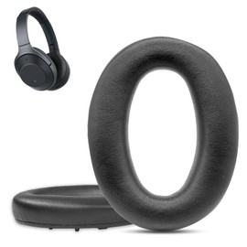 Krone Kalpasmos almohadillas para orejas de repuesto para Sony WH-1000XM2, fundas profesionales para auriculares compatibles con Sony MDR-1000X, almohadillas para orejas para orejas con piel de proteína más suave y espuma viscoelástica de alta densidad